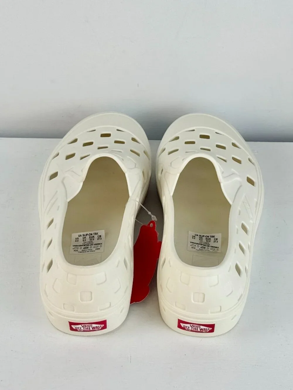 Men's 9 Women's 10.5 Vans Slip-On Mule TRK Water Shoes - Marshmallow - Picture 7 of 10